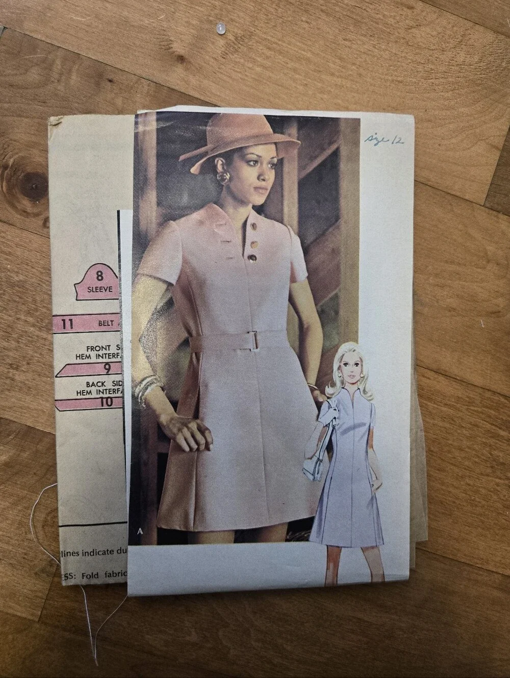 Vintage 1970s McCall's 2445 Designer Sewing Pattern | Misses' A-Line Dress Sz 12